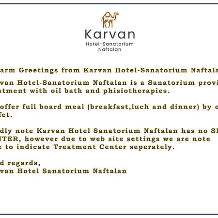 Karvan Hotel-Sanatorium Нафталан Екстериор снимка