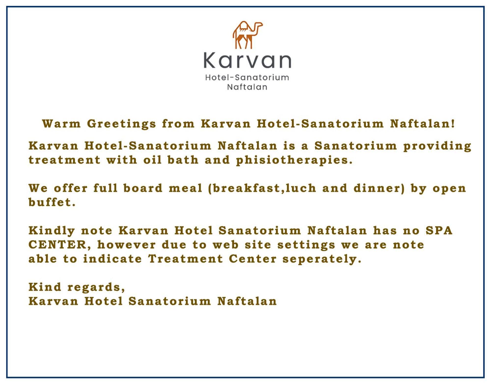 Karvan Hotel-Sanatorium Нафталан Екстериор снимка